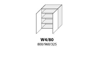 W4/ 80 (80 cm), kuchyňské linky Platinum