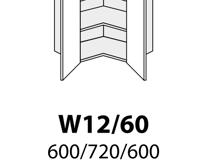 Fotogalerie W12/ 60 ( 60 cm) skříňka rohová, kuchyňské linky Platinum