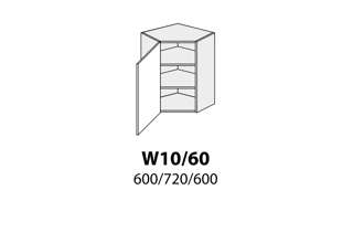 W10/ 60 ( 60 cm) skříňka rohová, kuchyňské linky Platinum