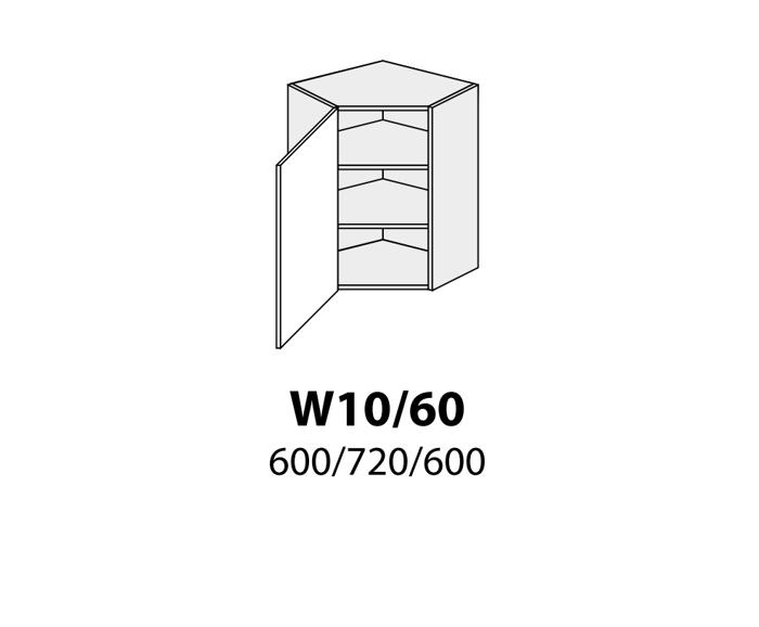 Fotogalerie W10/ 60 ( 60 cm) skříňka rohová, kuchyňské linky Platinum