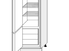 Fotogalerie D14DL 60 (60 cm) skříňka pro lednicovou vestavbu, kuchyňská linka Malmo