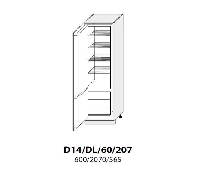 Fotogalerie D14DL 60 (60 cm) skříňka pro lednicovou vestavbu, kuchyňská linka Malmo
