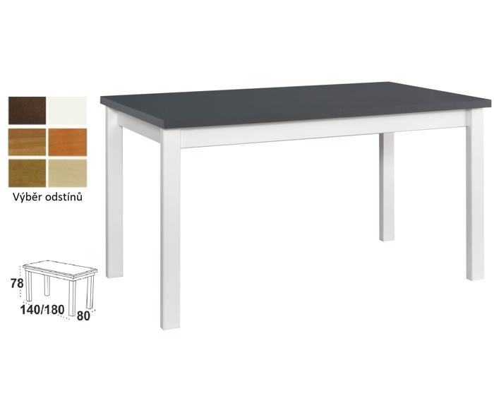 Vyobrazení podstavy v odstínu - bílá, deska stolu v odstínu - grafit