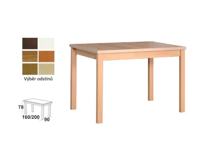 Vyobrazení podstavy v odstínu - olše, deska stolu v odstínu - sonoma