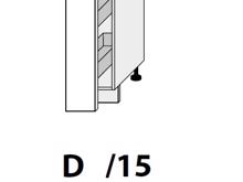 Fotogalerie D15 KARGO (15 cm), kuchyňské linky Platinum - bez drátěného programu