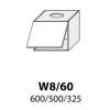 W8 60 (60 cm), skříňka digestořová, kuchyňské linky Platinum
