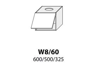 W8 60 (60 cm), skříňka digestořová, kuchyňské linky Platinum