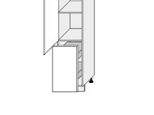 Fotogalerie 2D14K 40 (40 cm) potravinová skříňka, kuchyňské linky Platinum - bez drátěného programu