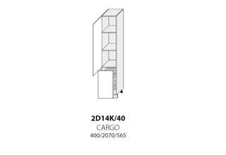2D14K 40 (40 cm) potravinová skříňka, kuchyňské linky Platinum - bez drátěného programu