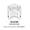 D12 90 (90 cm) spodní skříňka rohová, kuchyně Quantum