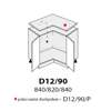 Dolní skříňka rohová 90cm - D12 90 - kuchyně Quantum