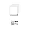 ZM 60 (60 cm) dveře na myčku, kuchyňské linky Platinum