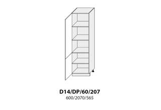 D14DP 60 (60 cm) spodní skříňka vysoká potravinová, kuchyňské linky Platinum