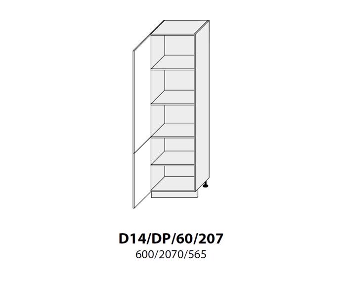 Fotogalerie D14DP 60 (60 cm) spodní skříňka vysoká potravinová, kuchyňská linka Malmo