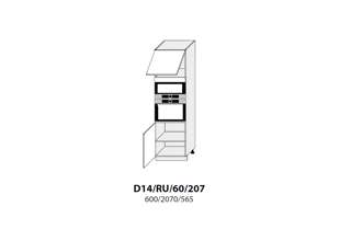 D14RU 60 (60 cm) skříňka pro vestavbu, kuchyňské linky Platinum