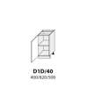 D1D 40 (40 cm), kuchyňské linky Platinum