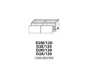 D2M 120 (120 cm), kuchyňské linky Platinum
