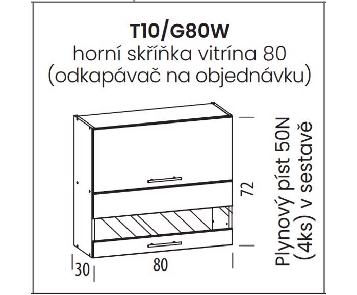 Fotogalerie Odkapávač (80 cm) do skříňky T10 G80W