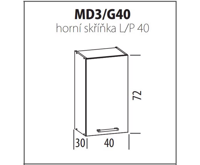 Fotogalerie MD3 (40 cm), kuchyňská linka Modena