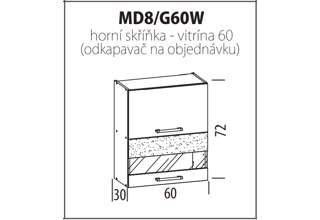 MD8 G60W (60 cm), kuchyňská linka Modena