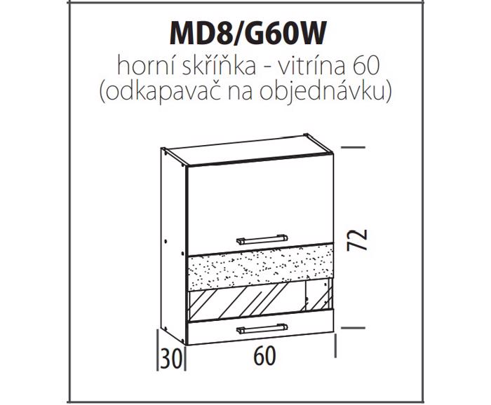 Fotogalerie Odkapávač (60 cm) do skříňky MD8 G60W