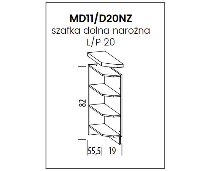 Fotogalerie MD11 (20 cm), kuchyňská linka Modena