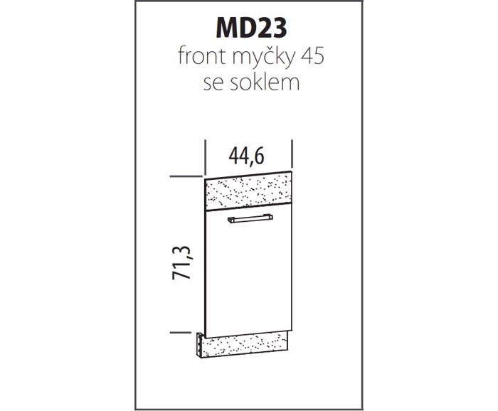 Fotogalerie MD23 dveře k myčce (45 cm), kuchyňská linka Modena