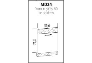 MD24 dveře k myčce (60 cm), kuchyňská linka Modena