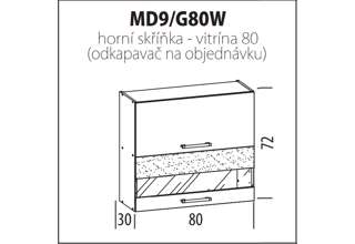 MD9 G80W (80 cm), kuchyňská linka Modena