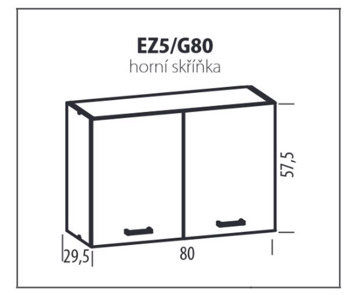 Fotogalerie EZ5 G80 (80 cm), kuchyňská linka Eliza