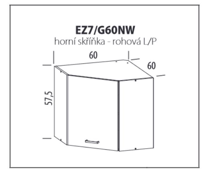 Fotogalerie EZ7 G60NW (60 cm), kuchyňská linka Eliza