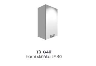 T3 G40 (40 cm), Tiffany bílý lesk