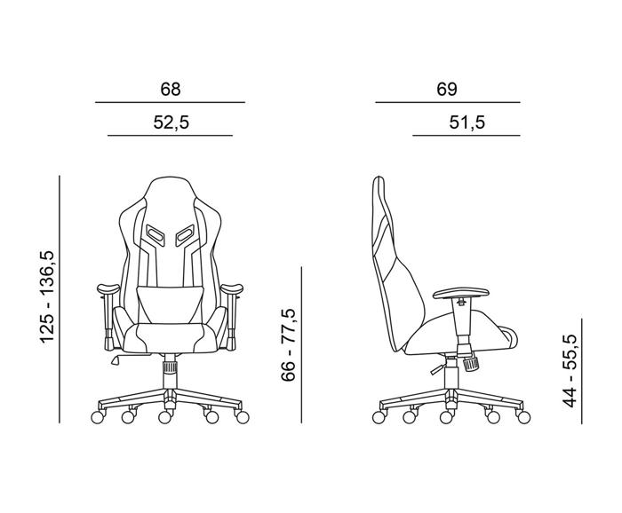 Kancelářská židle - Reptile Red, parametry