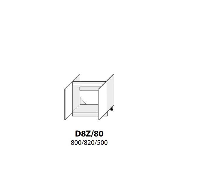 Fotogalerie D8Z 80 (80 cm) spodní skříňka dřezová, kuchyňské linky Platinum