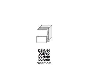 D2M 60 (60 cm), kuchyňské linky Platinum