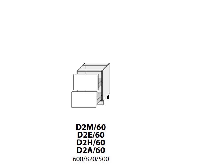 Fotogalerie D2M 60 (60 cm), kuchyňské linky Platinum