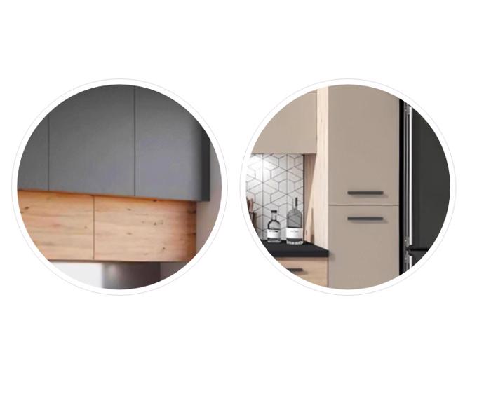 Fotogalerie D60FZW (60 cm) GREY MAT(MDF), dvířka myčka 713x596 kuchyňské linky Langen