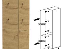 Fotogalerie D40SP (40 cm) DUB ARTISAN levá, vysoká potravinová skříň kuchyňské linky Langen