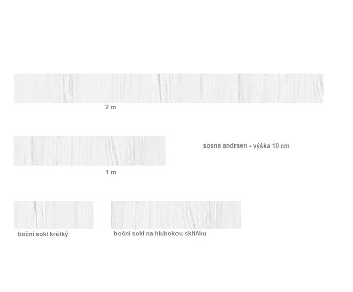 Fotogalerie Sokl sosna andrsen boční na hluboké skříňky