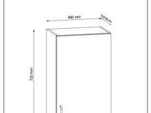Fotogalerie G45 (45 cm) levá, horní skříňka kuchyňské linky Aspen