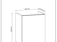 Fotogalerie D60Z P/L (60 cm) BEIGE MAT(MDF) levá, dřezová skříňka kuchyňské linky Langen