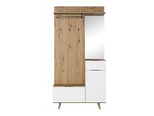 Fotogalerie Předsíňová stěna P-009 - dub Artisan/bílý mat
