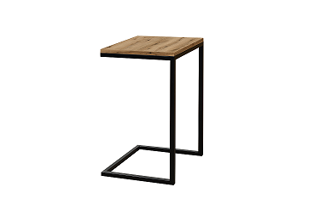 Noční stolek EDISON LINE, lamino dub pobřežný/ noha černý kov