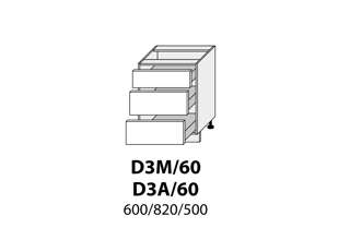 D3M 60 (60 cm) výběr kování, kuchyně Treviso