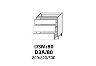 D3M 80 (80 cm) výběr kování, kuchyně Treviso