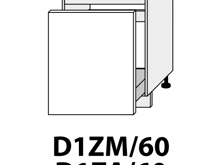 Fotogalerie D1Z M 60 (60 cm), výběr kování, kuchyně Treviso