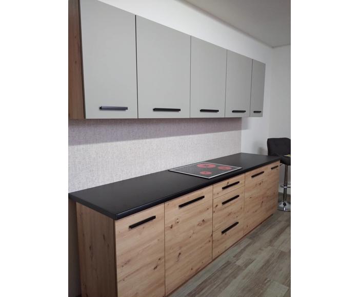 Fotogalerie D45 P/L (45 cm) BEIGE MAT(MDF) pravá, skříňka kuchyňské linky Langen