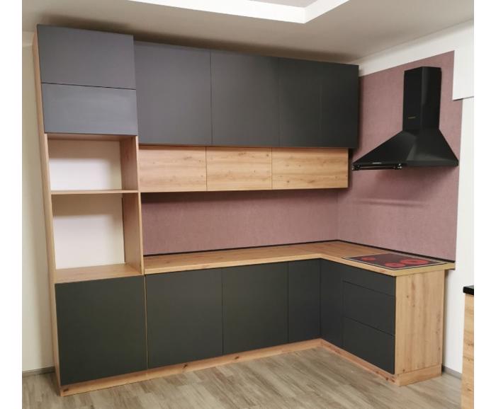 Fotogalerie D60FZW (60 cm) GREY MAT(MDF), dvířka myčka 713x596 kuchyňské linky Langen
