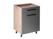 Fotogalerie D60S1 (60 cm) BEIGE MAT(MDF) levá, šuplíková skříňka kuchyňské linky Langen