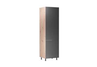 D60ZL (60 cm) BEIGE MAT(MDF) levá, vysoká skříň na vestavnou lednici kuchyňské linky Langen